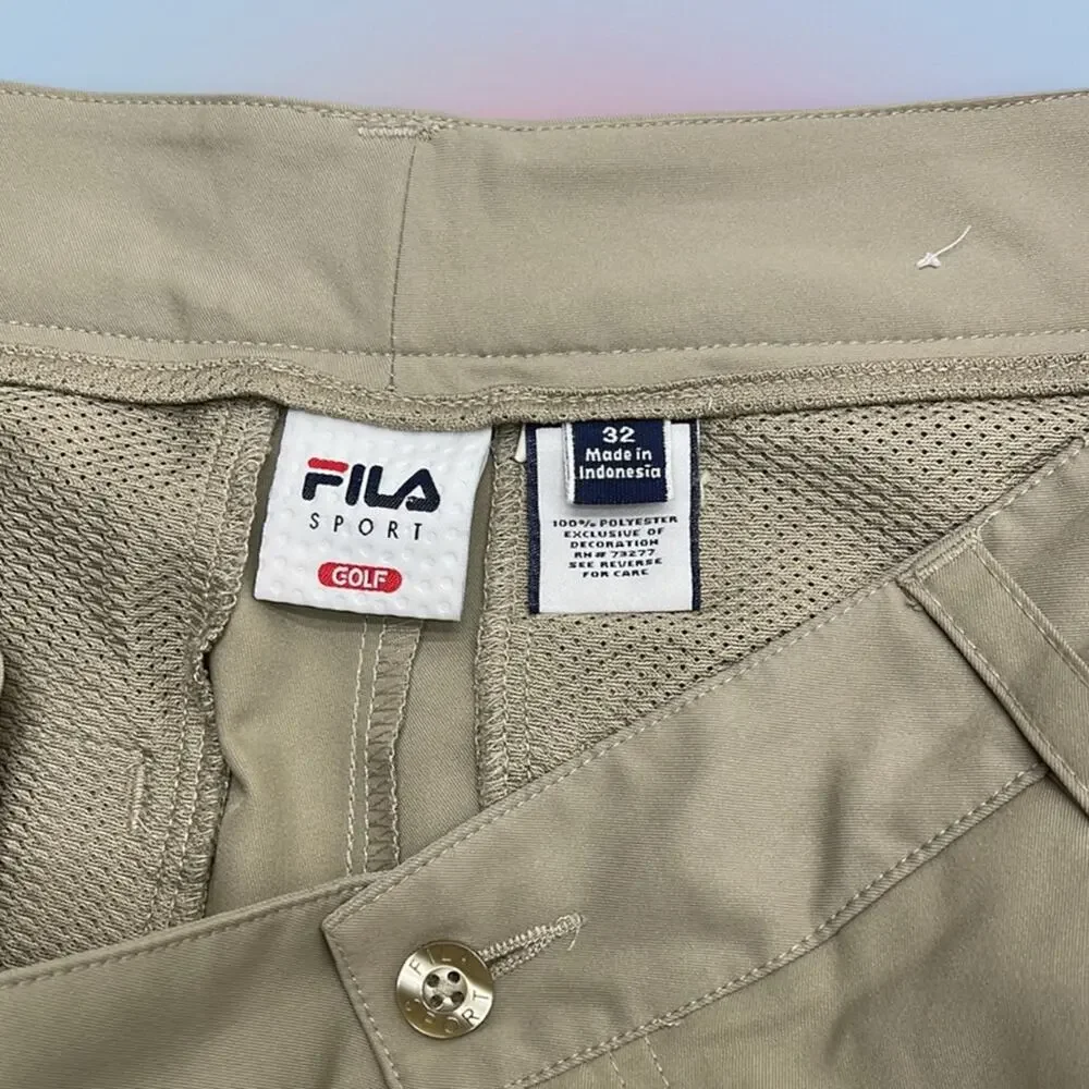FILA GOLF Men’s 32 Khaki Performance Short NWOT